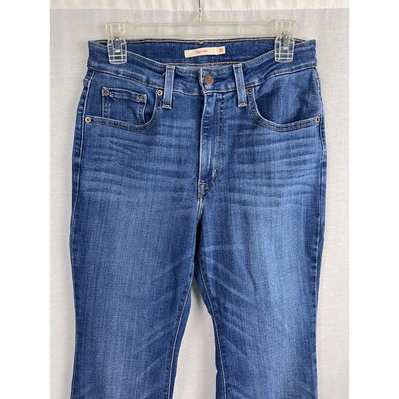 Levi's Jeans High Rise Flare 726 Medium Wash Denim Boho Western Casual Trendy - Picture 3 of 8